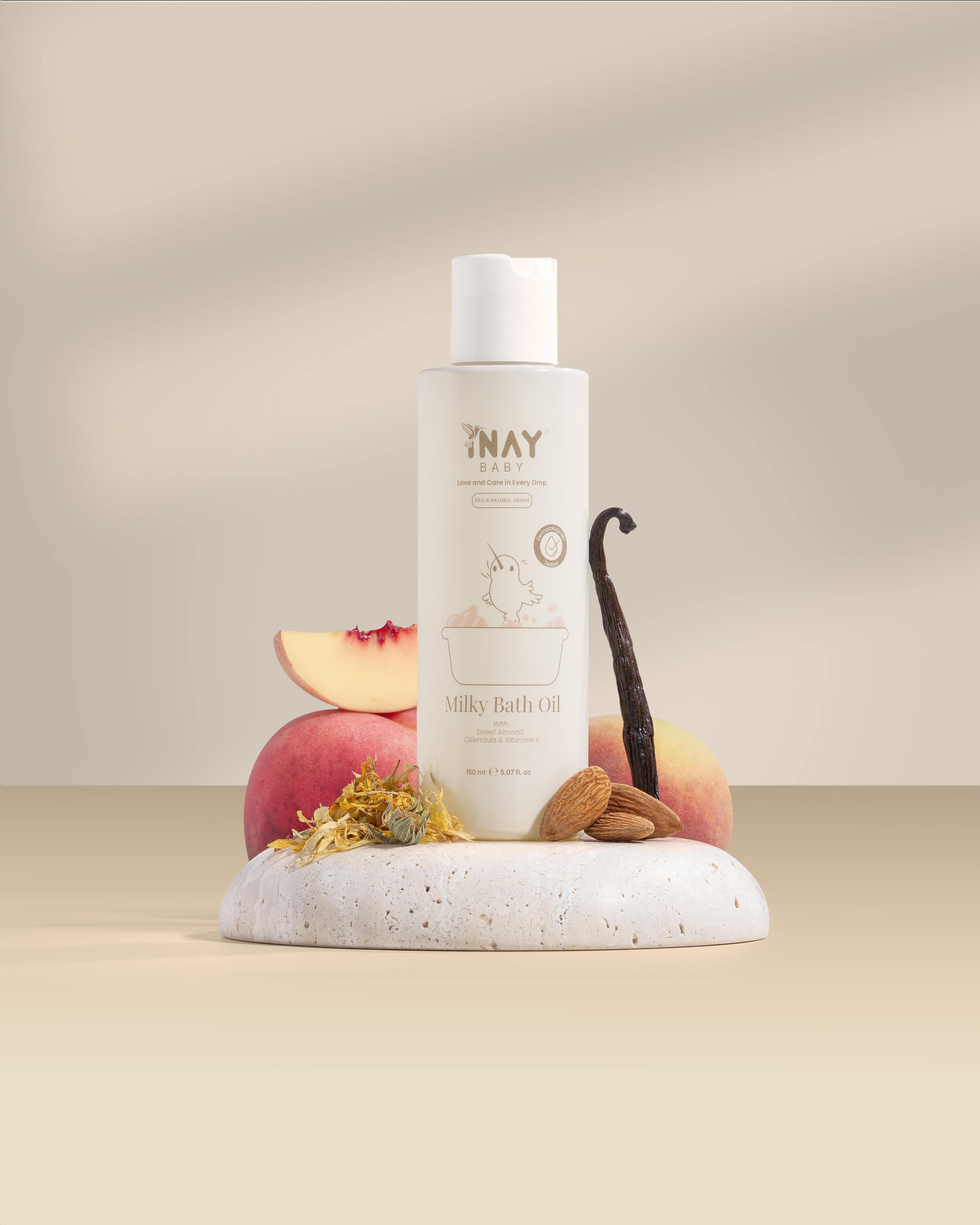 Baby Milky badolie met natuurlijke ingrediënten